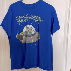 A blue Rick and morty tshirt